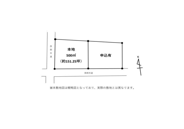【土地】人気の西井出エリア。 生活利便性とゆとりを兼ね備えた、約150坪の南西角地。