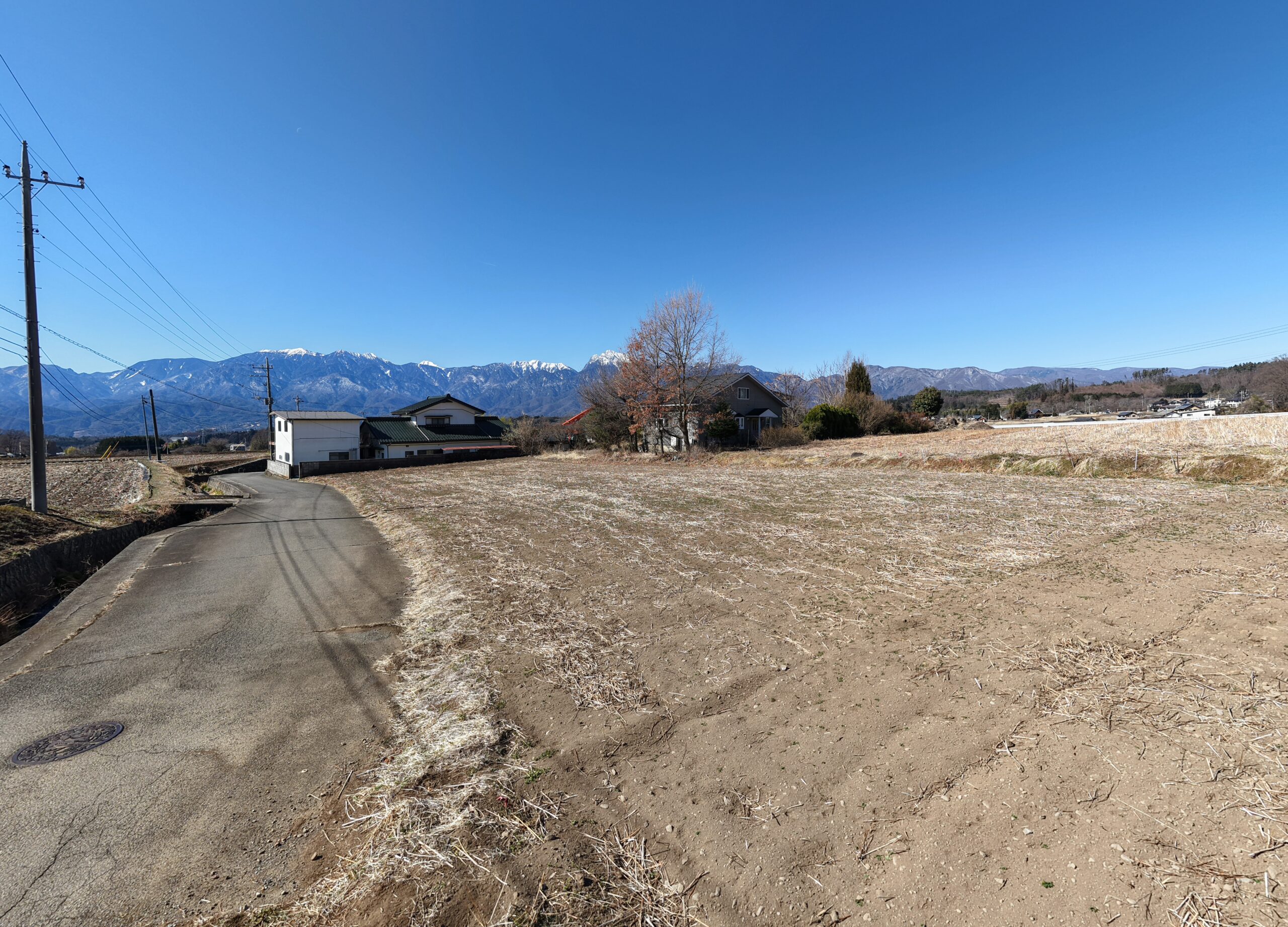 【土地】富士山・南アルプス・八ヶ岳を一望。 田園風景とともに暮らす、谷戸の特等席。