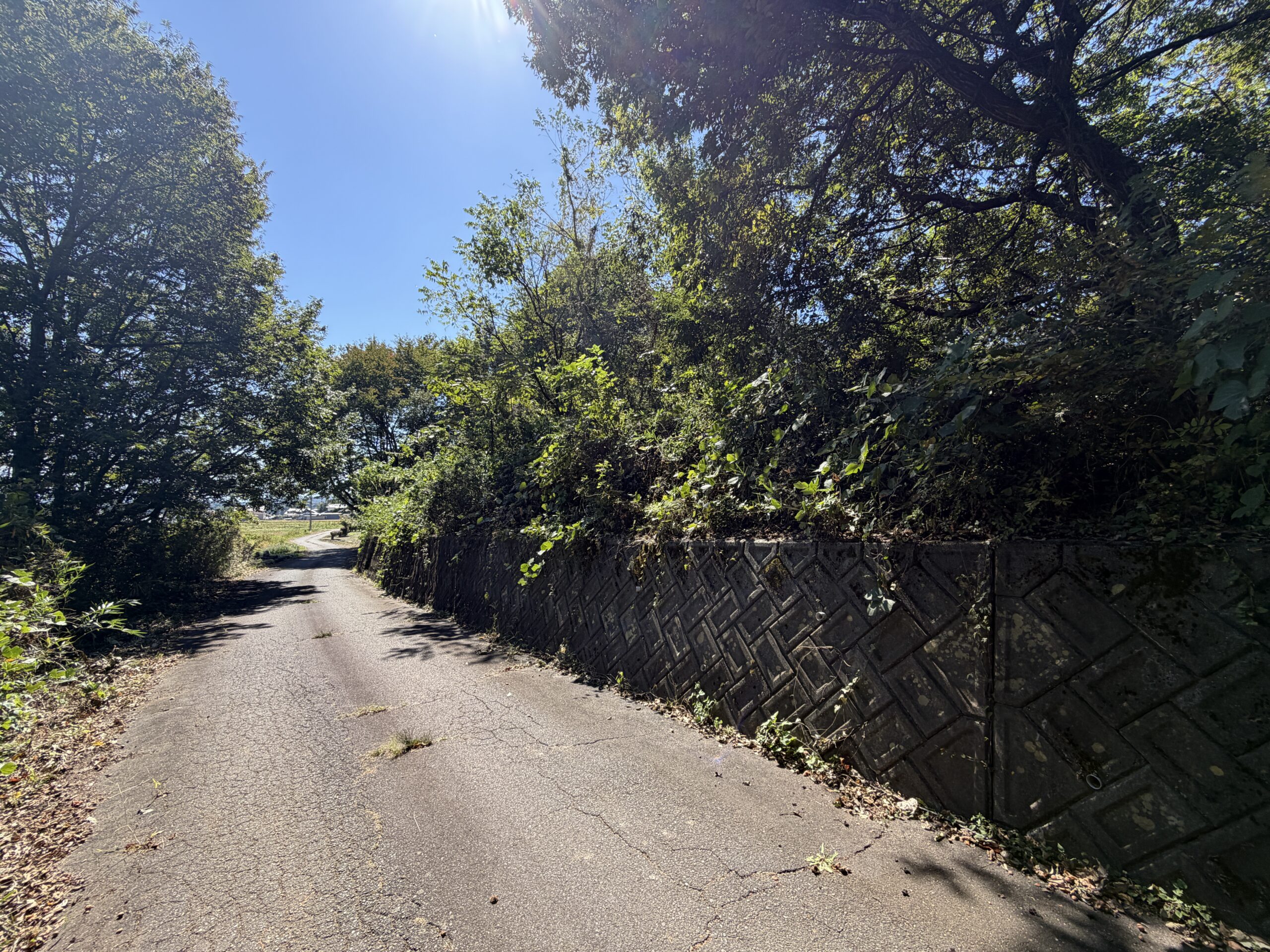 【土地】道路より一段高い、富士山を望む開放的な土地。 ゆとりある敷地と眺望を楽しむ、村山西割の一画