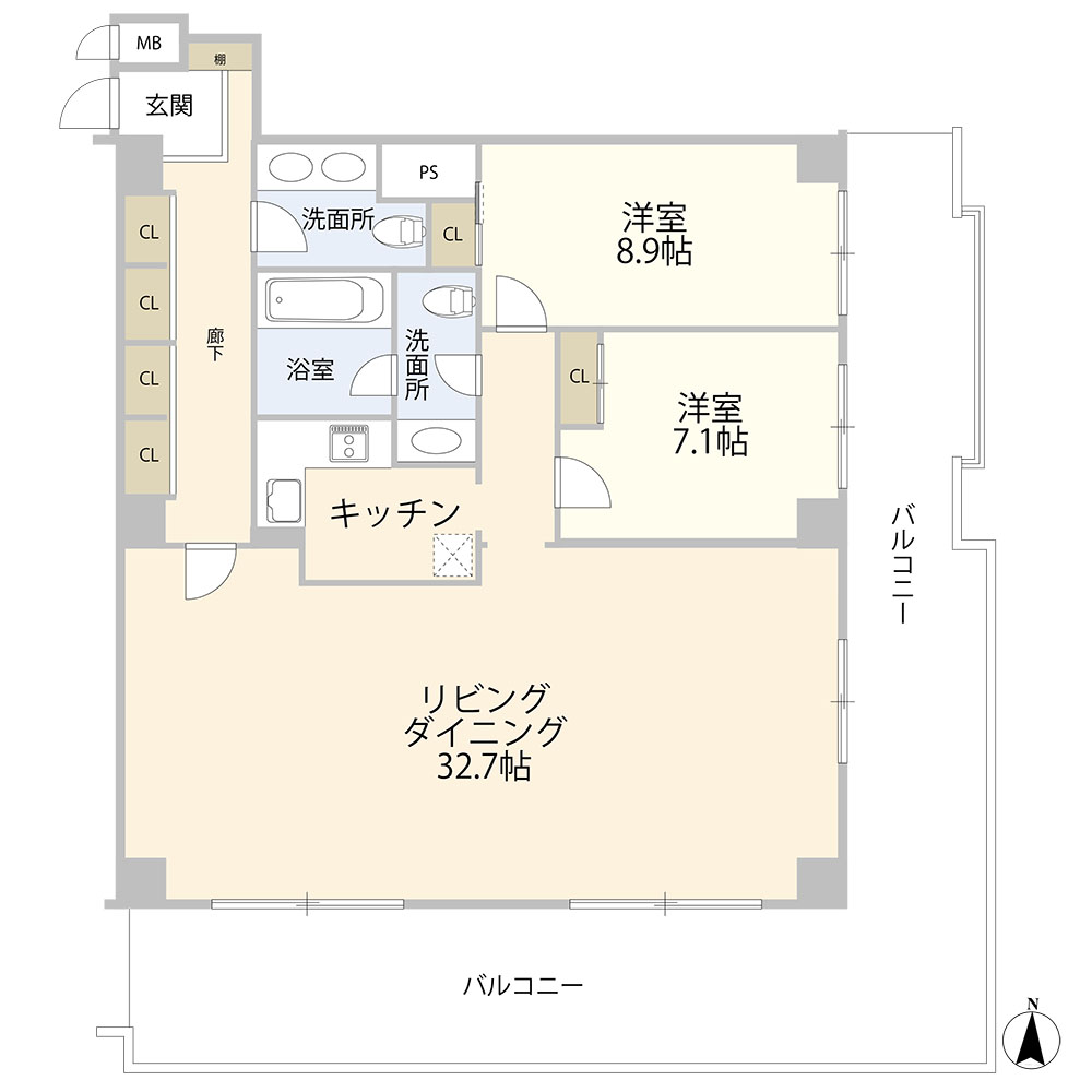 【マンション】南向き角部屋から望む、南アルプスの大パノラマ。 118㎡超のゆとりを愉しむ、清里高原の特別な一室。